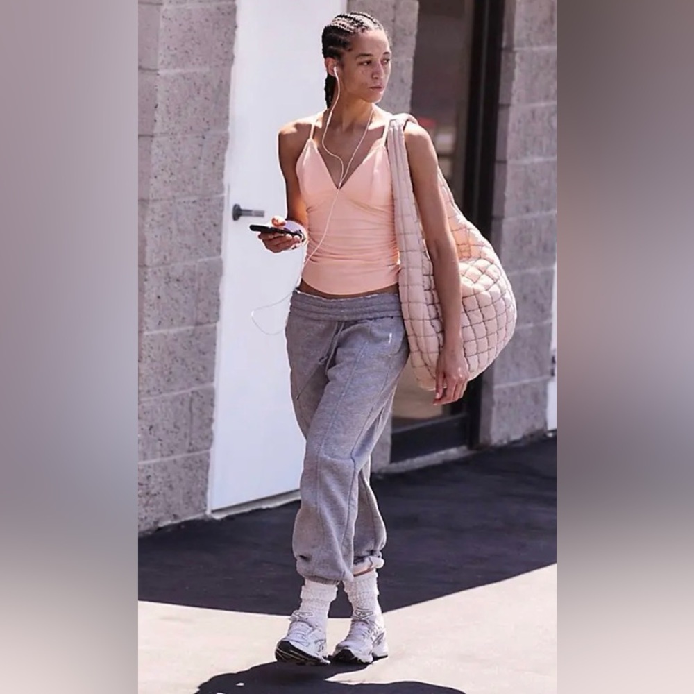 FREE PEOPLE Movement Fitted Strappy Tank - Pastel Peach